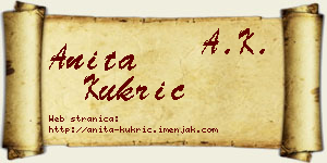 Anita Kukrić vizit kartica